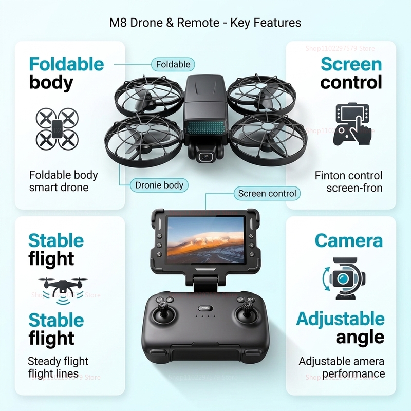 Yeni Drone'lar M8 GPS 8K Profe - Drone Photogrammetry incelemesi ve fiyatı